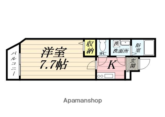 FILLE FLATS 南大塚(1K/2階)の間取り写真