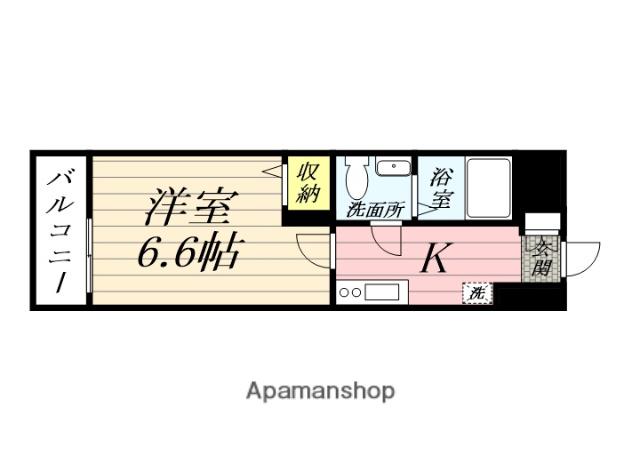 FILLE FLATS 南大塚(1K/2階)の間取り写真