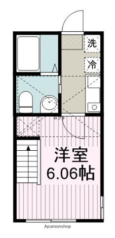 ルミオ霞ヶ関(1K/1階)の間取り写真