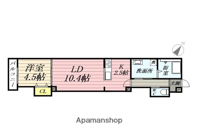 LUSSO SOLEIL KAWAGOE NO.1(1LDK/3階)の間取り写真