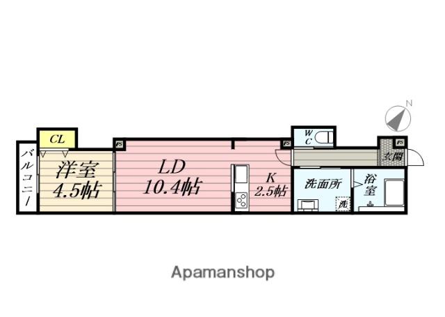 LUSSO SOLEIL KAWAGOE NO.1(1LDK/2階)の間取り写真