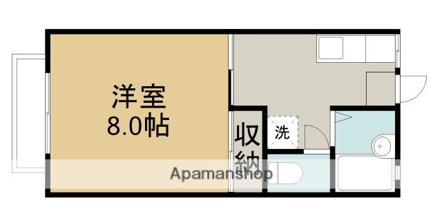 ドメイン3(1K/2階)の間取り写真