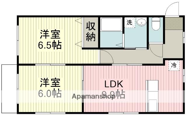 前野様アパート(2LDK/1階)の間取り写真