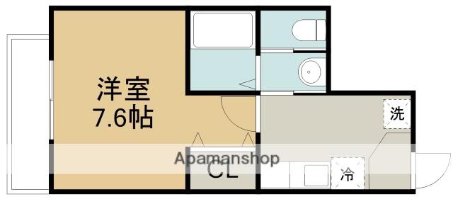 川越市的場北一丁目共同(1K/2階)の間取り写真