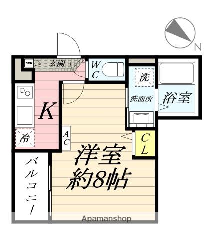 JACK IMANARI Ⅰ(1K/2階)の間取り写真