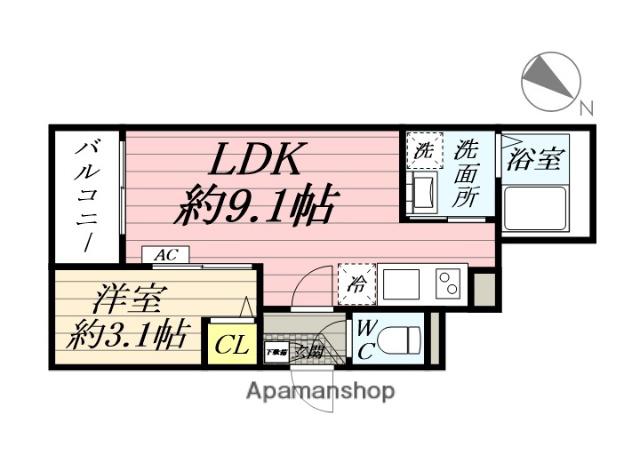 JACK IMANARI Ⅰ(1LDK/1階)の間取り写真