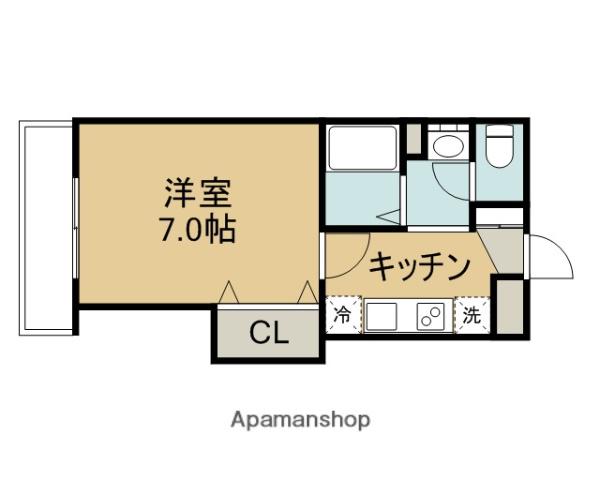 メゾンアソシエ(1K/2階)の間取り写真