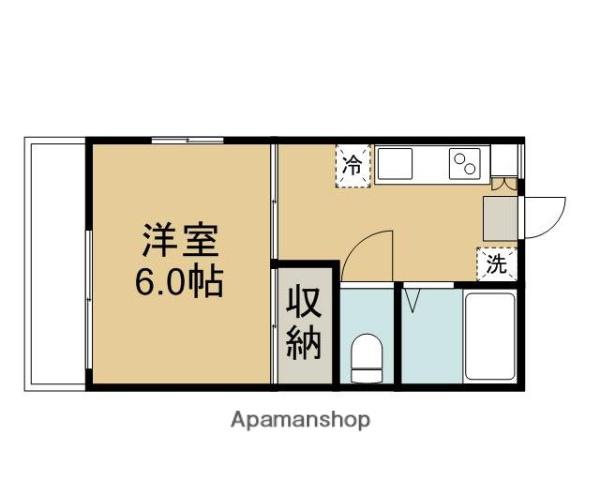 ハイツ木崎B棟(1K/2階)の間取り写真