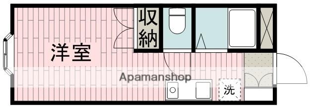 東武鉄道東上線 川越市駅 徒歩8分 3階建 築33年(ワンルーム/3階)の間取り写真