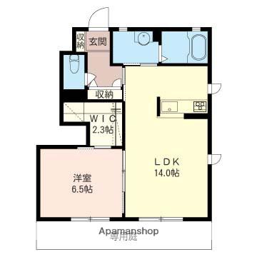 グラディーナ川越(1LDK/1階)の間取り写真