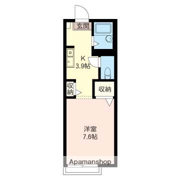 メゾン・ドゥ・ミニヨン(1K/2階)の間取り写真