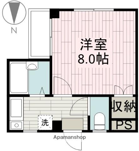 アメニティ松江弐号館(1K/2階)の間取り写真