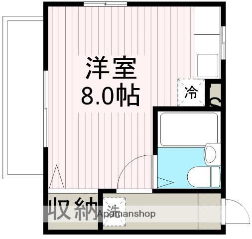 ハイツ内田(ワンルーム/2階)の間取り写真