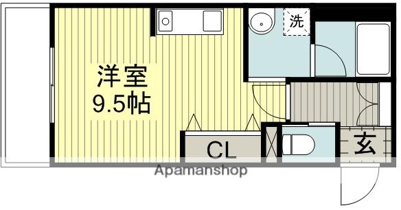 KM-Ⅱビル(ワンルーム/2階)の間取り写真