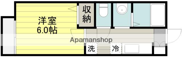 ドリームステージ(1K/2階)の間取り写真