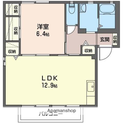 フォレストパレス(1LDK/2階)の間取り写真