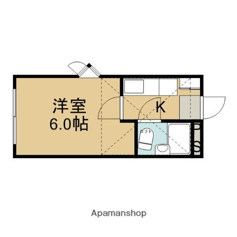 プラザドゥアーベイン(1K/2階)の間取り写真