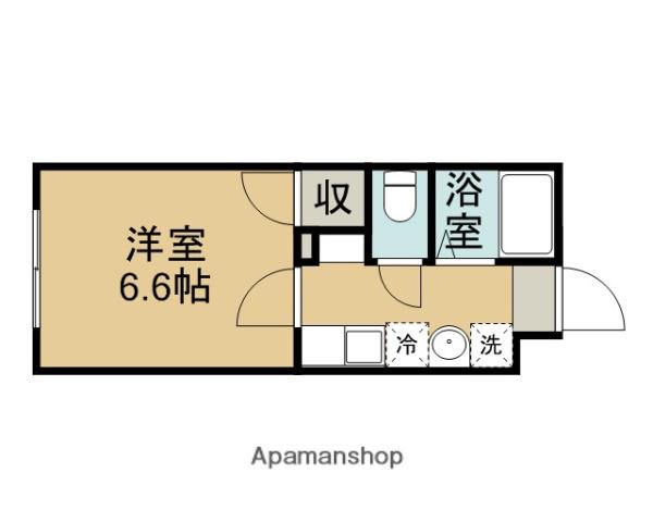 エレガンス霞ヶ関(1K/1階)の間取り写真