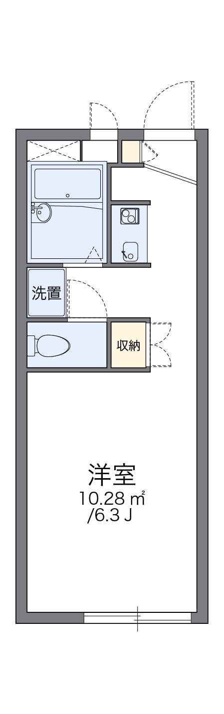 レオパレスコートヤード(1K/2階)の間取り写真