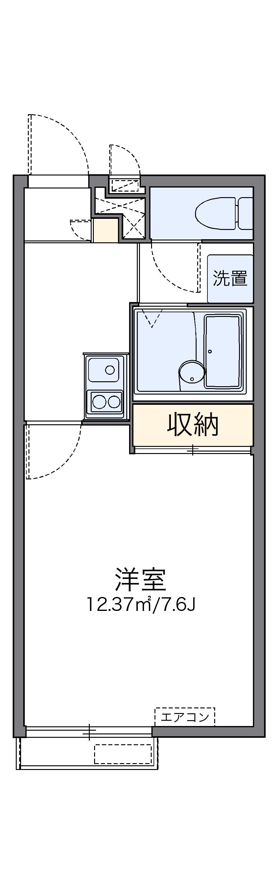 レオパレスアイゼンバーン(1K/2階)の間取り写真