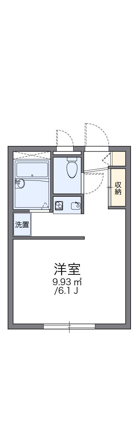 レオパレスルミエール藍(1K/1階)の間取り写真