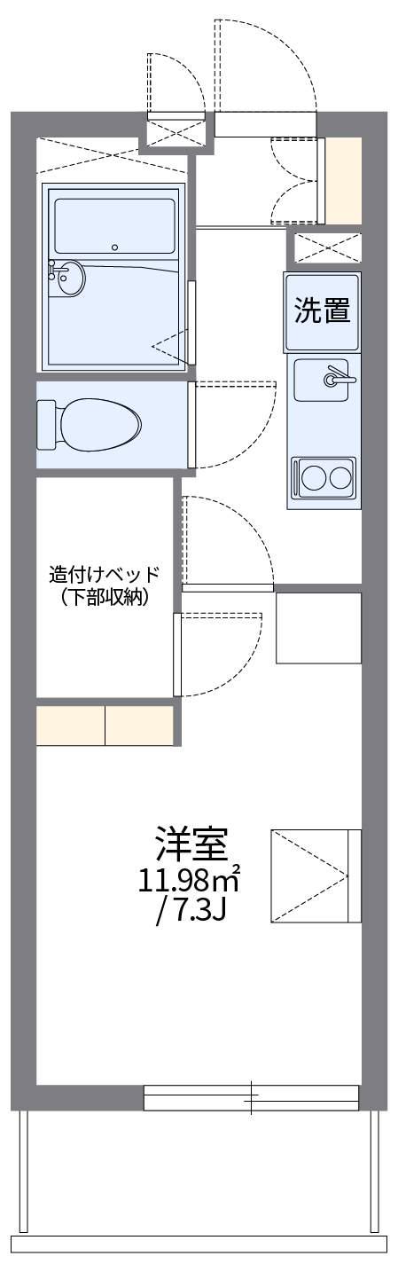 レオパレスグランド オープリー 1階階 間取り