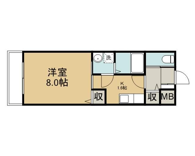 LOHAS・I・Ⅴ(1K/4階)の間取り写真