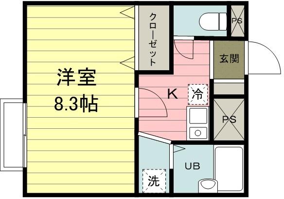 アムールW 2階階 間取り