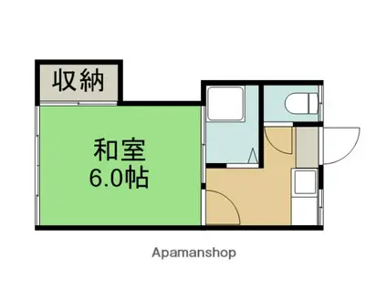 佼和荘(1K/2階)の間取り写真