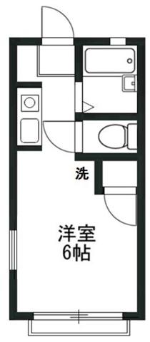 プリムローズハット(ワンルーム/1階)の間取り写真