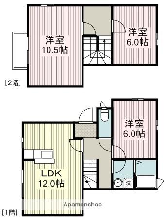矢島アパート(3LDK)の間取り写真