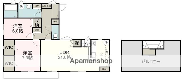 COPEN HOUSE(2LDK/2階)の間取り写真