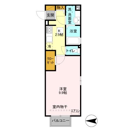 ピア メゾン(1K/1階)の間取り写真