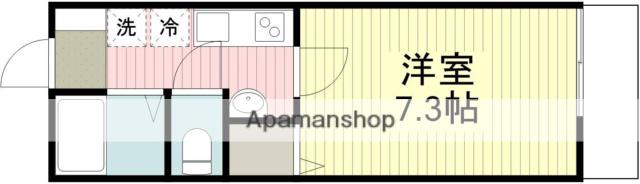 アンビション川越(1K/3階)の間取り写真