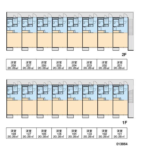 レオパレス蒼(1K/1階)の間取り写真
