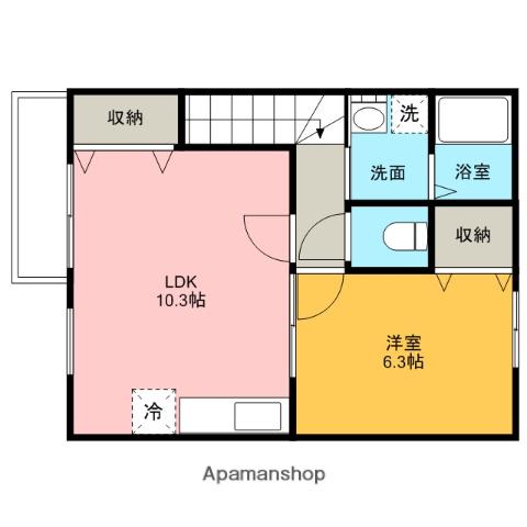 パナステージ(1LDK/2階)の間取り写真