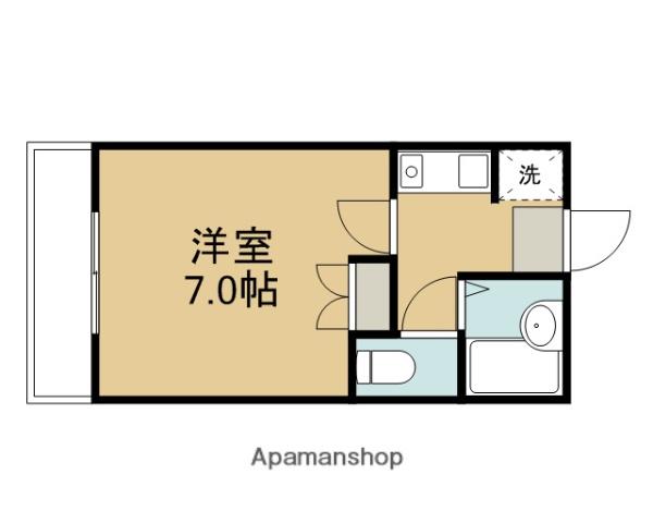 パークハイムわかば(1K/2階)の間取り写真