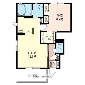 ヒルズ霞ヶ関Ⅱ(1LDK/1階)の間取り写真