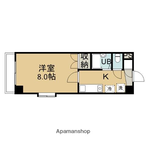 アンシャンテ坂戸(1K/4階)の間取り写真