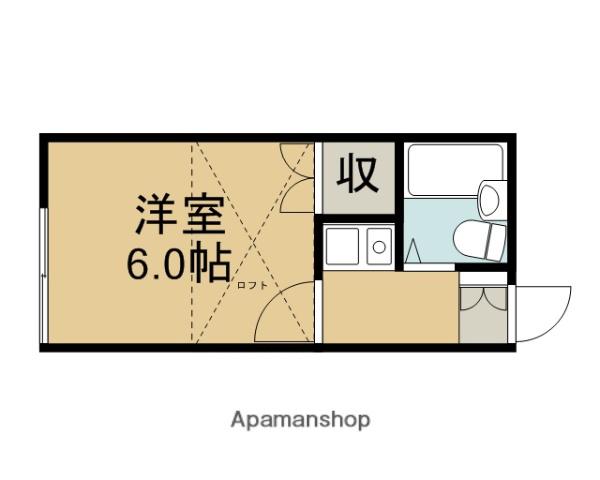 霞ヶ関パレス(1K/1階)の間取り写真
