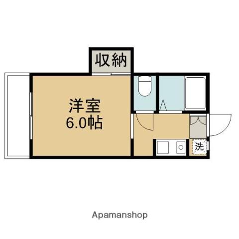 椿山ハイム(1K/1階)の間取り写真