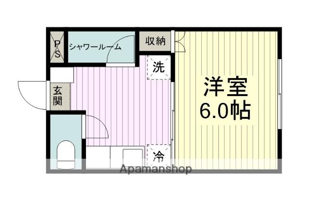 ブルーメ(1K/2階)の間取り写真