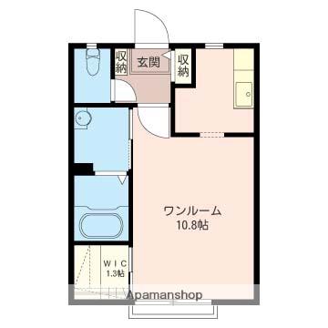プランドゥール壱番館(ワンルーム/2階)の間取り写真