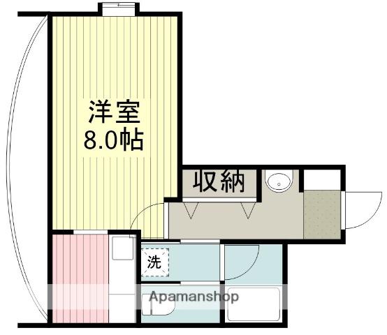 山咲ビル(1K/3階)の間取り写真