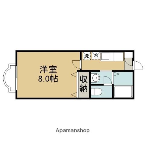 コートドール(1K/1階)の間取り写真