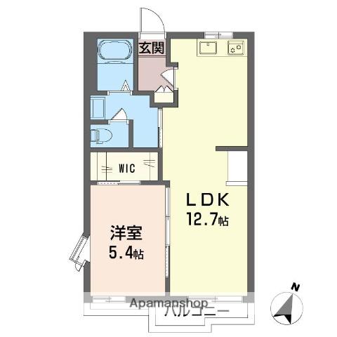 メゾンむさしのⅡ(1LDK/2階)の間取り写真