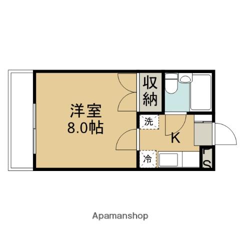 サンコーポ富士見(1K/3階)の間取り写真