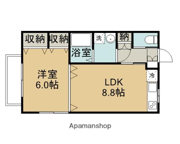 ハイツレジェンド(1LDK/1階)の間取り写真