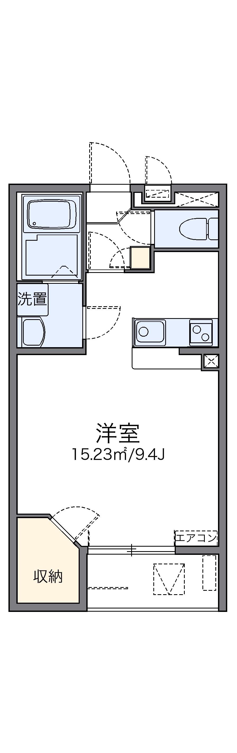 レオネクストミモザ(1K/1階)の間取り写真
