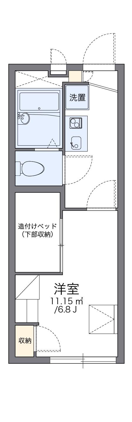 レオパレスグランツⅢ(1K/1階)の間取り写真